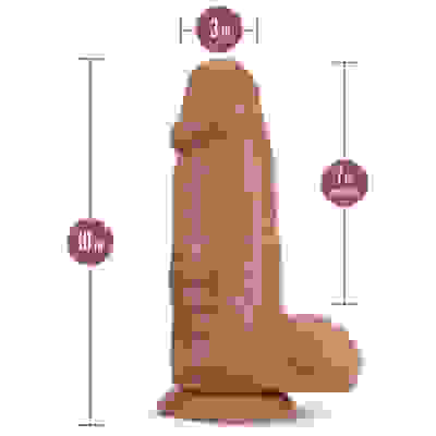 Au Naturel - Chub - 10 Inch Dildo - Mocha