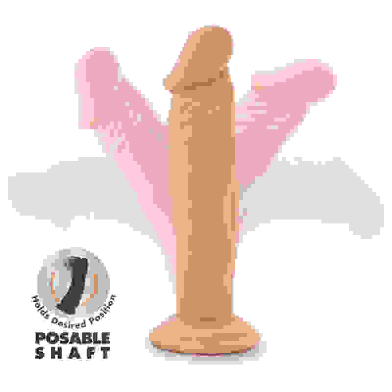 Dr. Skin Plus - 6 Inch Posable Dildo - Vanilla