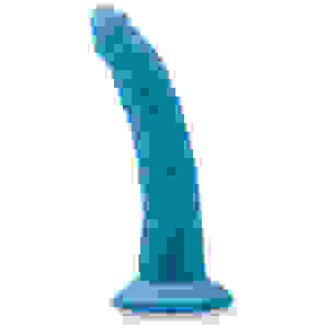 Neo Elite - 7.5 Inch Silicone Dual Density Cock - Neon Blue
