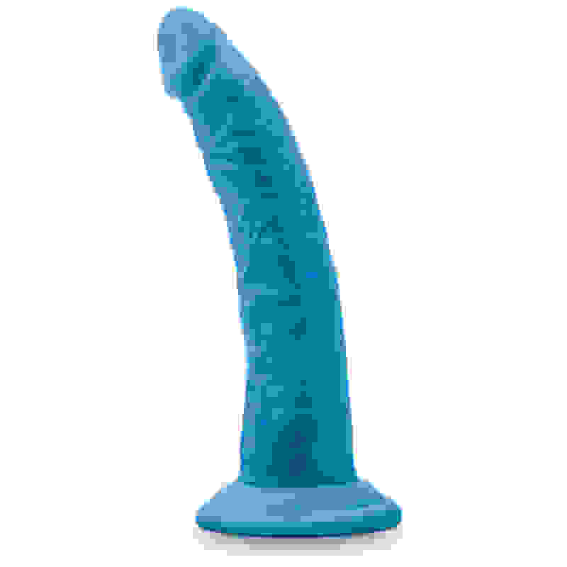 Neo Elite - 7.5 Inch Silicone Dual Density Cock - Neon Blue