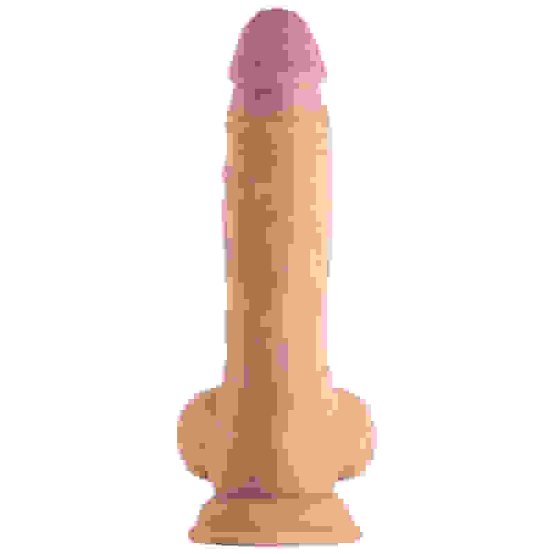 Shaft - Model a 9.5 Inch Liquid Silicone Dong With Balls - Pine