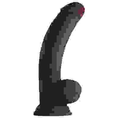 Shaft - Model C 8.5 Inch Liquid Silicone Dong With Balls - Mahogany