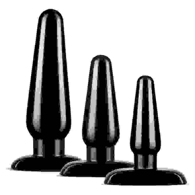 Anal Adventures - Basic Plug Kit - Black