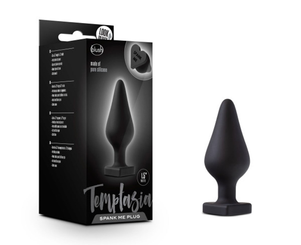 Temptasia - Spank Me Butt Plug - Black - Image 4