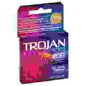 Trojan Fire and Ice Dual Action Lubricated Condoms - 3 Pack