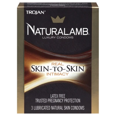 Trojan Naturalamb Luxury Condoms - 3 Pack