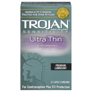 Trojan Sensitivity Ultra Thin Lubricated  Condoms - 12 Pack