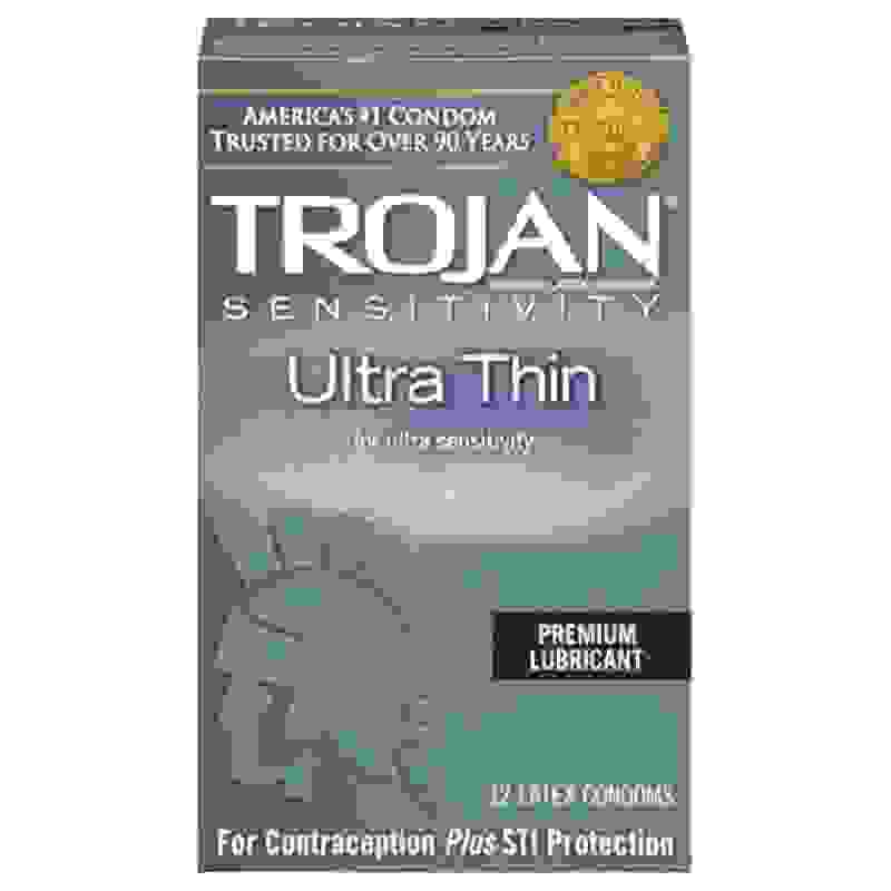 Trojan Sensitivity Ultra Thin Lubricated  Condoms - 12 Pack