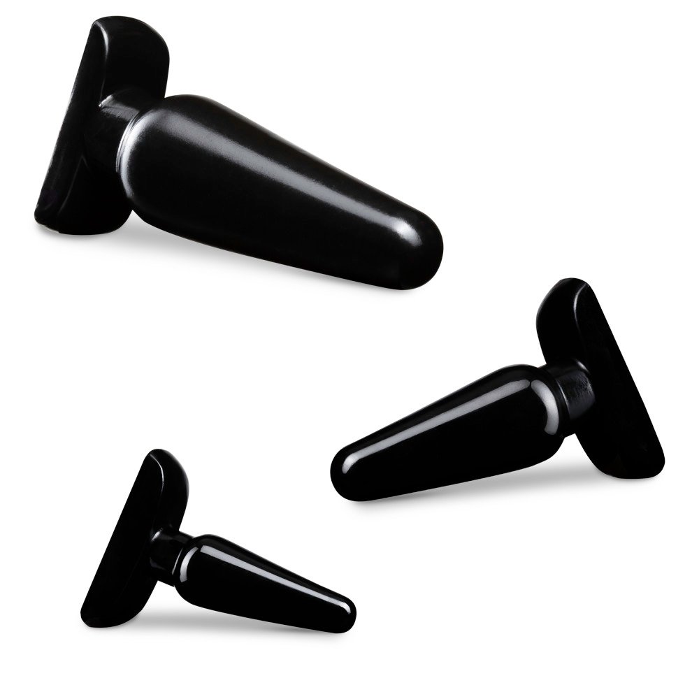 Anal Adventures - Basic Plug Kit - Black - Image 3