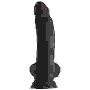 Shaft - Model N 9.5 Inch Liquid Silicone Dong With Balls - Mahogany