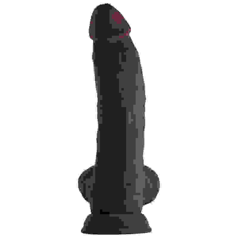 Shaft - Model N 9.5 Inch Liquid Silicone Dong With Balls - Mahogany