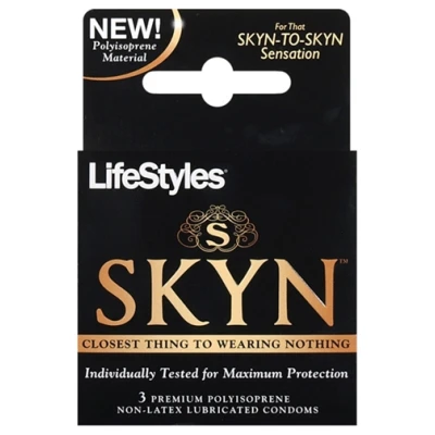 Skyn Original - Non-Latex Lubricated Condoms - 3 Pack