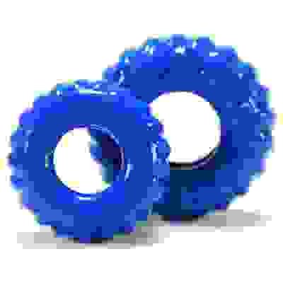 Truckt 2 Piece Cockring Set Atomic Jock - Police Blue