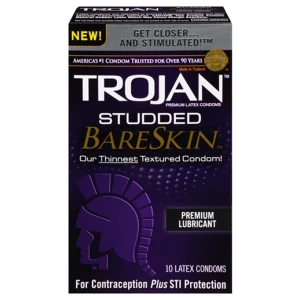 Trojan Studded Bareskin - 10 Pack