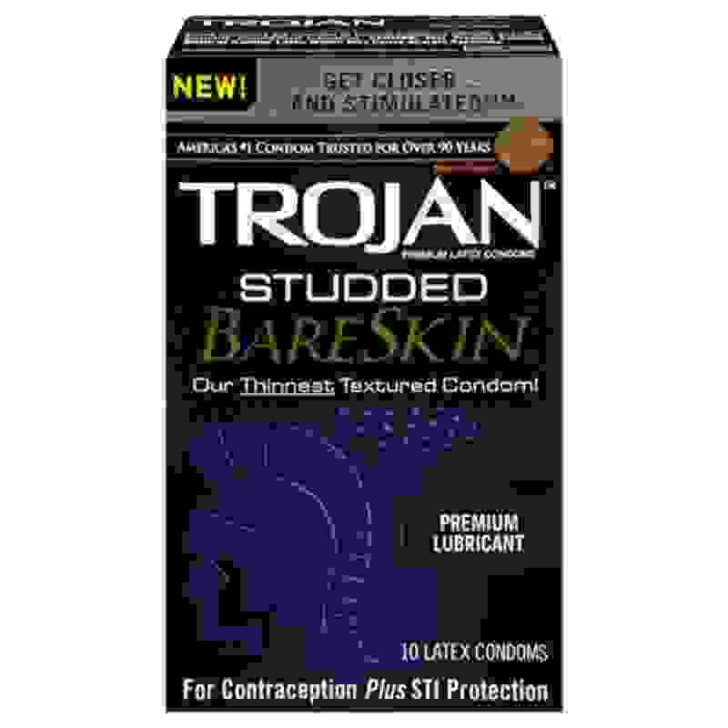 Trojan Studded Bareskin - 10 Pack