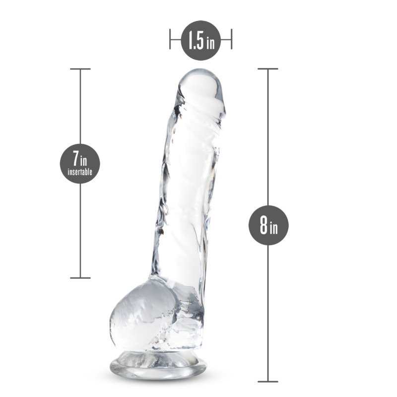 Naturally Yours - 8 Inch Crystalline Dildo - Diamond - Image 2