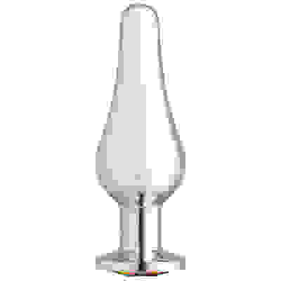 Cloud 9 Novelties Gems Silver Chrome Tall Plug - Large