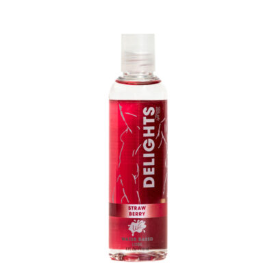 Delights Water Based - Strawberry - Flavored Lube 4 Oz