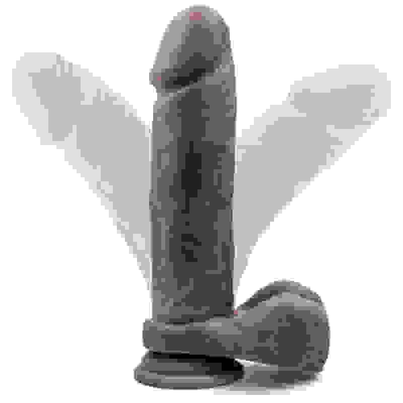 Au Natural - 9.5 Inch Dildo With Suction Cup -  Chocolate
