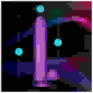 Neo Elite - 11 Inch Silicone Dual Density Cock With Balls - Neon Purple