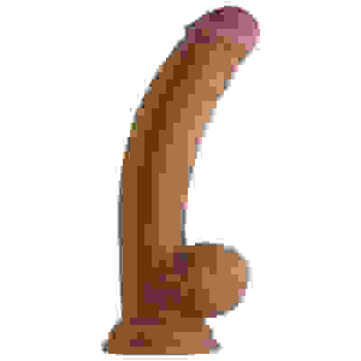 Shaft - Model C 8.5 Inch Liquid Silicone Dong With Balls - Oak