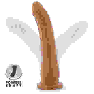 Dr. Skin Silicone - Dr. Noah - 8 Inch Dong With  Suction Cup - Mocha