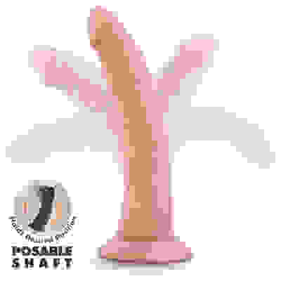 Dr. Skin Plus - 7 Inch Posable Dildo - Vanilla