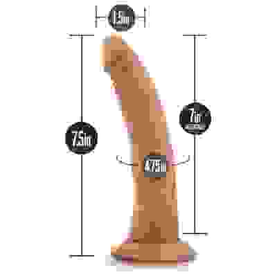 Dr. Skin Glide 7.5 Inch Self Lubricating Dildo -  Mocha -