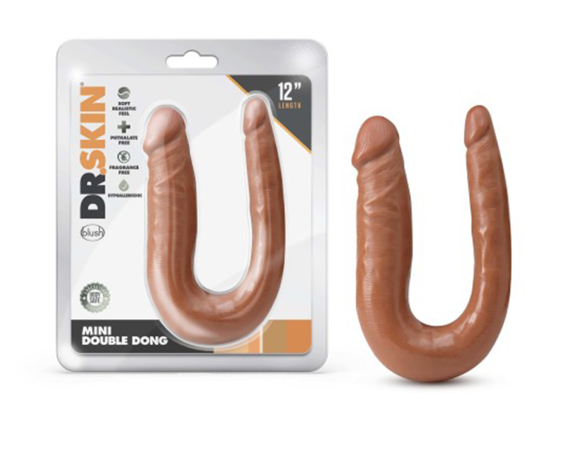 Dr. Skin Mini Double Dong - Mocha - Image 2