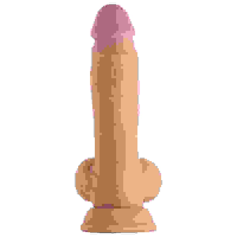Shaft - Model a 8.5 Inch Liquid Silicone Dong With Balls - Pine