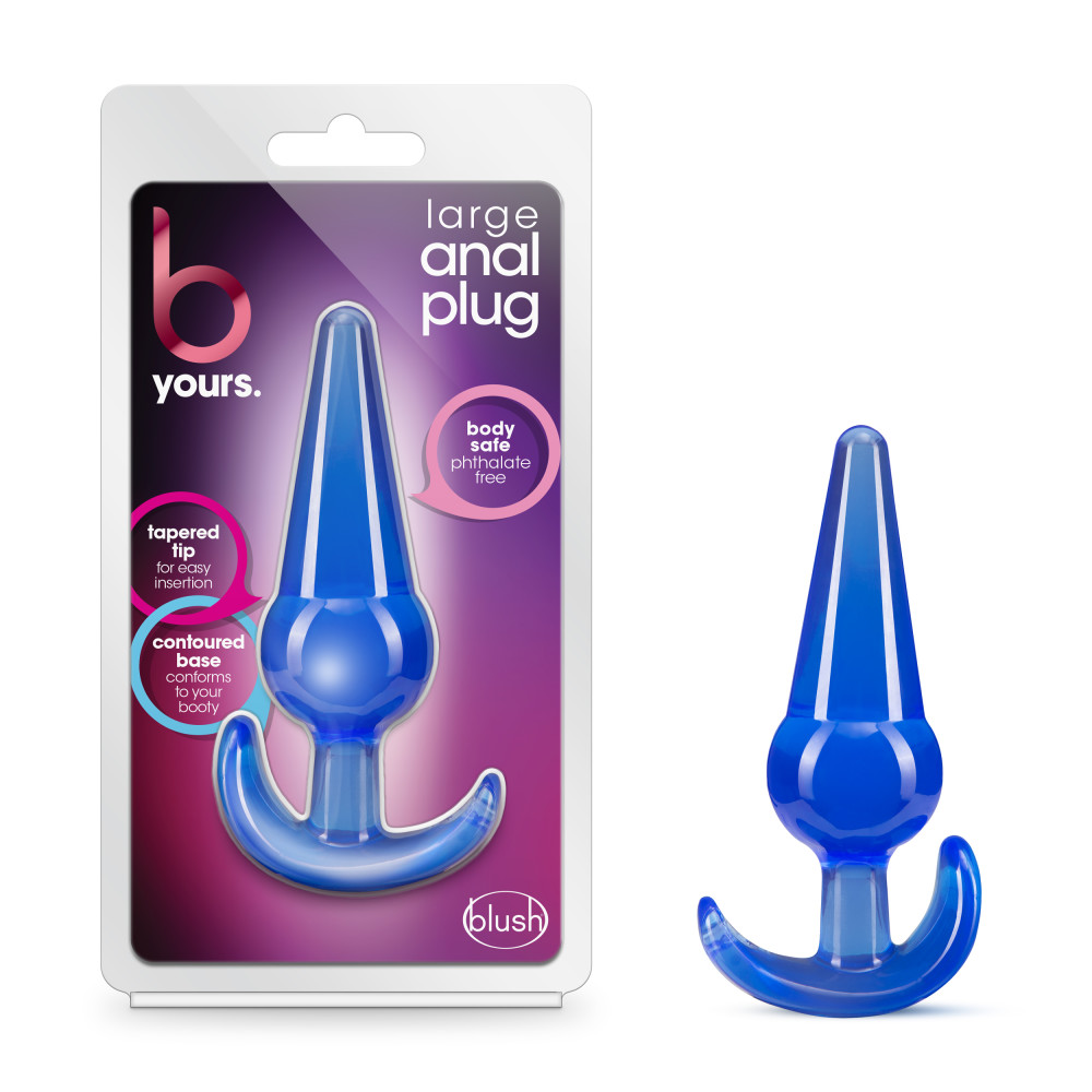 B Yours - Large Anal Plug - Blue - Image 2