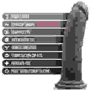 Dr. Skin Silicone - Dr. Shepherd - 8 Inch Dildo  With Suction Cup - Chocolate