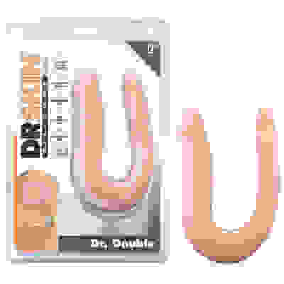 Dr. Skin Silicone - Dr. Double - 12 Inch Double  Dong - Vanilla