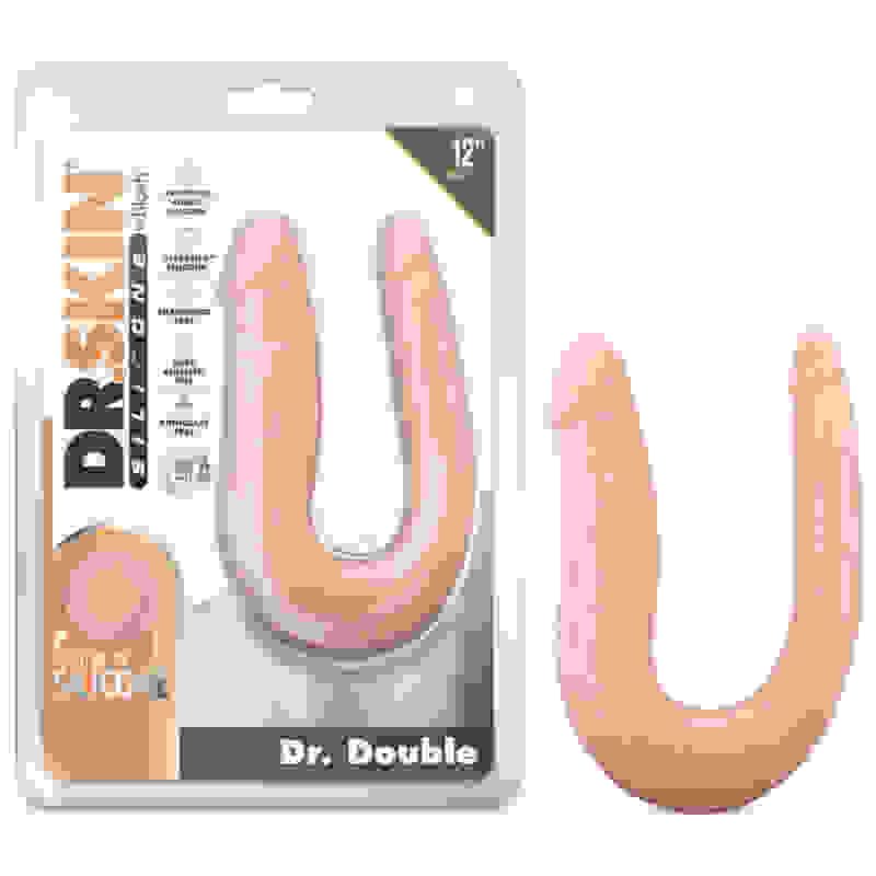 Dr. Skin Silicone - Dr. Double - 12 Inch Double  Dong - Vanilla