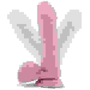 Dr. Skin Plus - 8 Inch Posable Dildo With Balls - Vanilla