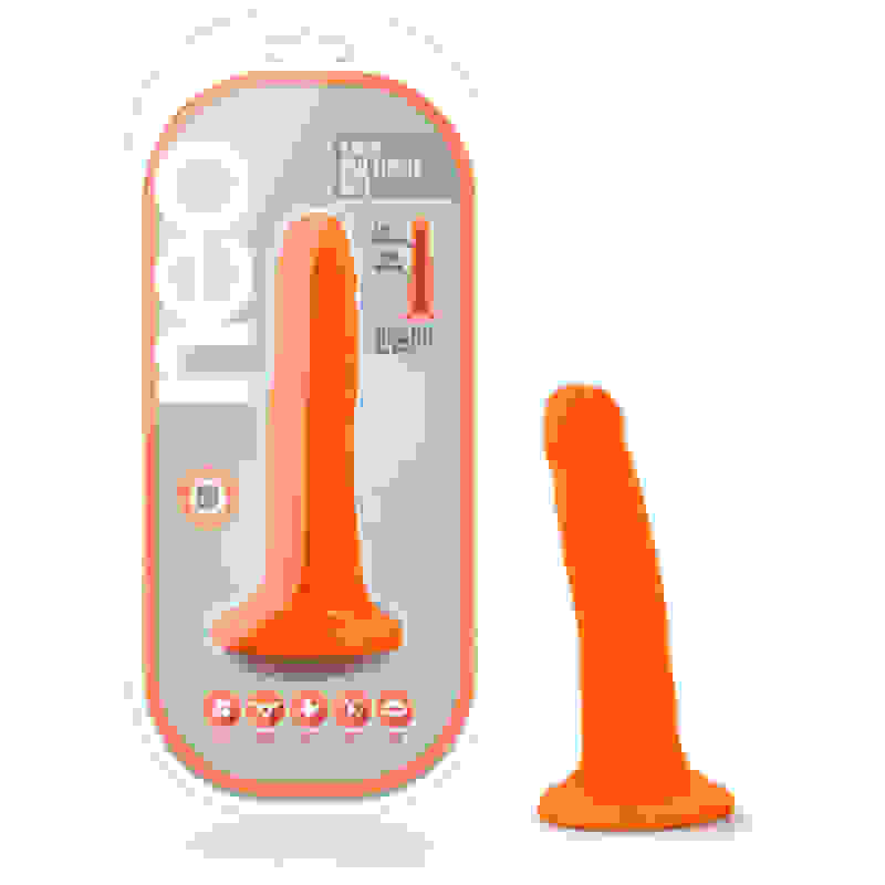 Neo - 5.5 Inch Dual Density Cock - Neon Orange