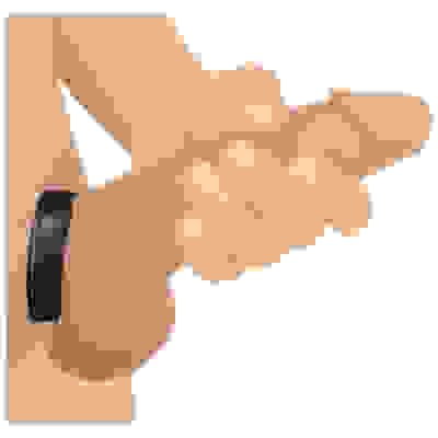 Leather and Velcro Cock Ring - Black