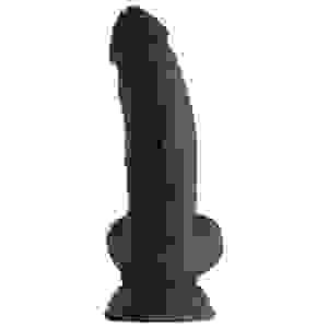 Shaft - Model N 7.5 Inch Liquid Silicone Dong With Balls - Mahogany