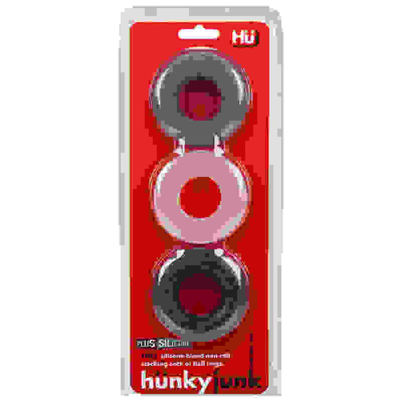 Hunkyjunk Huj3 C-Ring 3 Pk - Tar / Multi