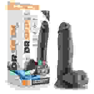 Dr. Skin Glide - 7 Inch Self Lubricating Dildo  With Balls - Chocolate