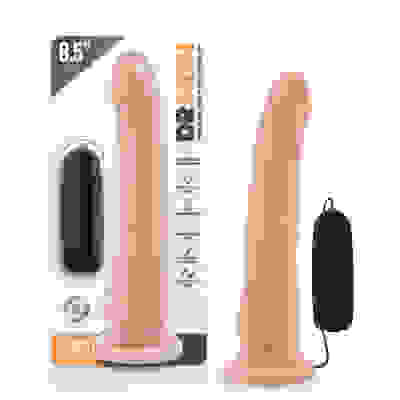 Dr. Skin - 8.5 Inch Vibrating Realistic Cock  With Suction Cup - Vanilla