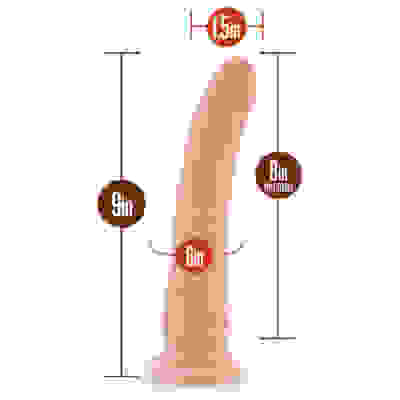 Dr. Skin Plus - 9 Inch Posable Dildo - Vanilla