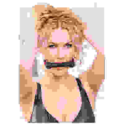 Saffron Silicone Bit Gag - Black/red