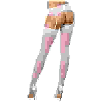 Sheer Thigh High - One Size - White