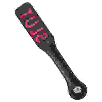 12 Inch Leather Impression Paddle - Slut
