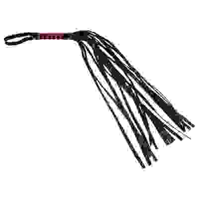 Sex and Mischief Stripe Flogger - Red and Black