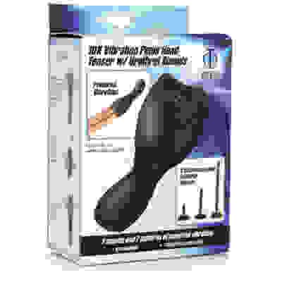 10x Vibrating Penis Head Teaser With Urethral Sounds - Black