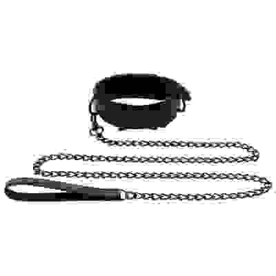 Bow Tie Collar & Leash - Black