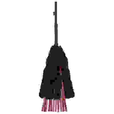 Saffron Faux Fur Flogger - Black/red