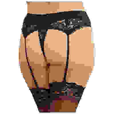 Lace Garterbelt - Queen - Black